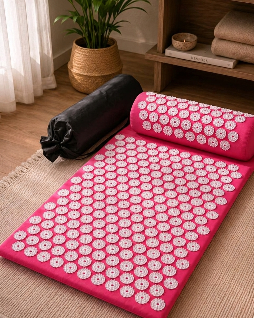 Acupressure Mat Set with Pillow, Back Neck & Feet Massage Circulation