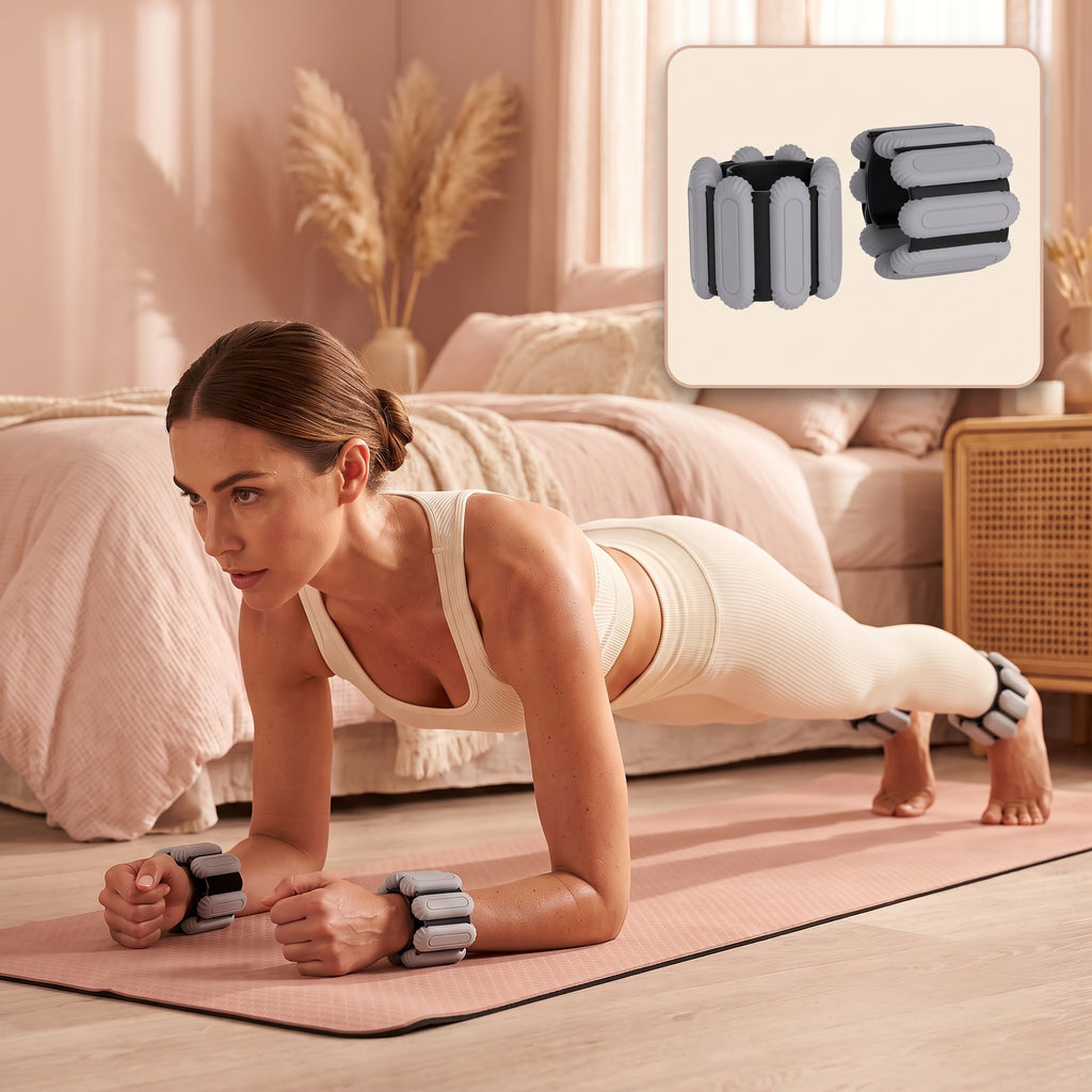 Adjustable Wrist & Ankle Weights for Women, 1 lb Pair — Soft Comfort Grip