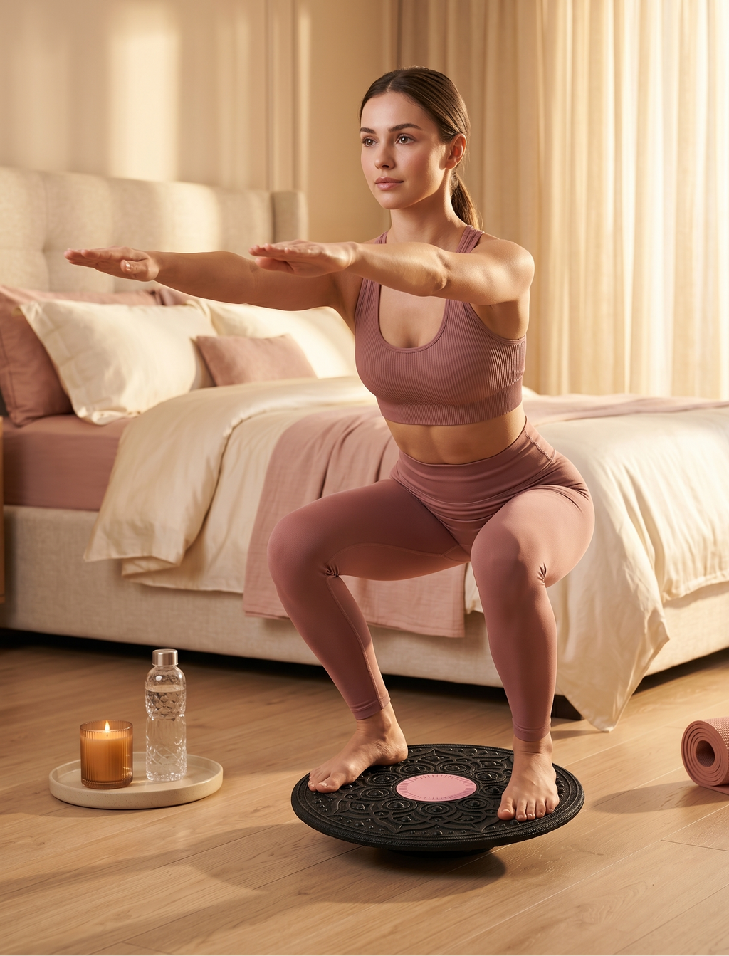 Balance Board 360° Wobble, Non-Slip Mandala, 30 cm, Up to 150 kg