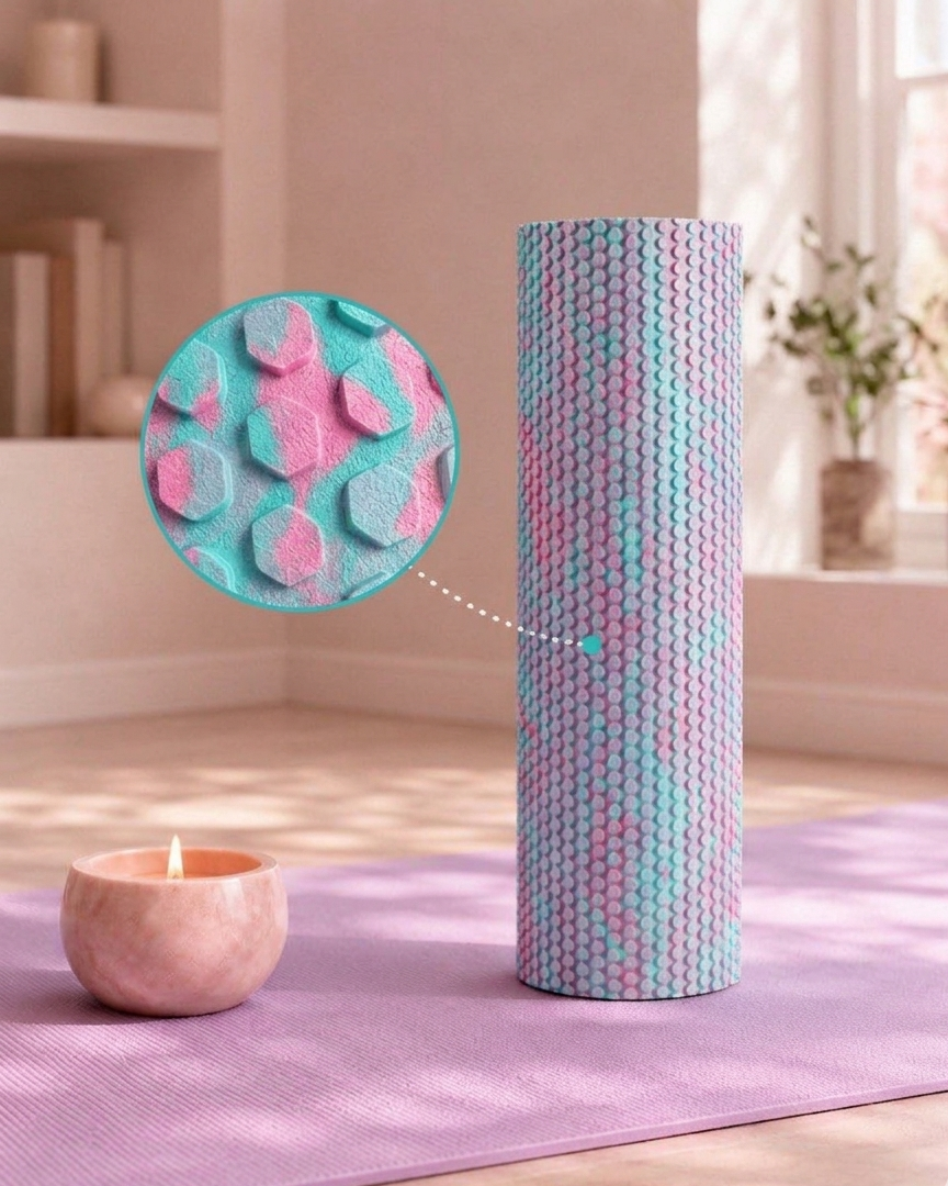 Hexagonal Foam Roller, Premium EVA, 45x15 cm, 200 kg, Waterproof