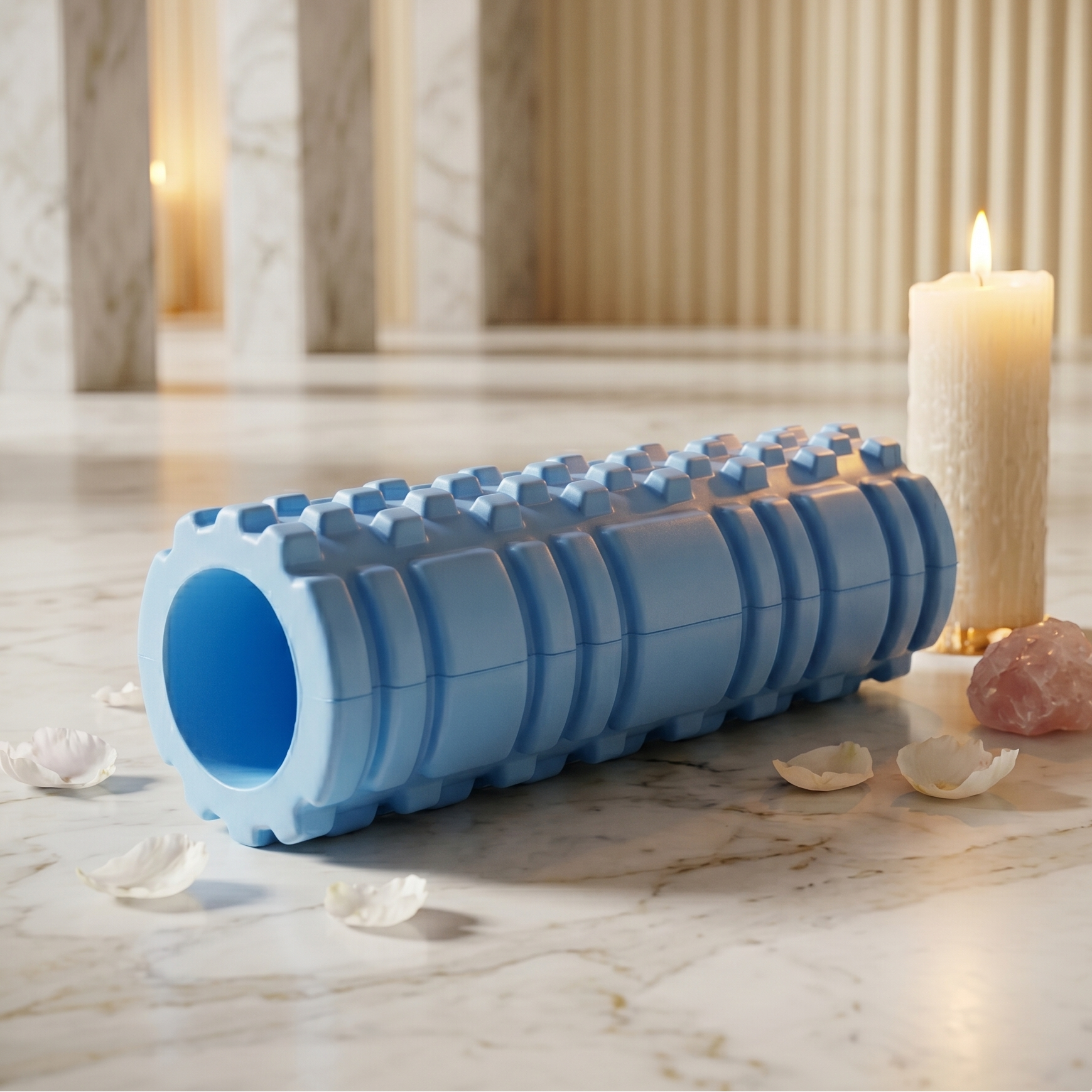 Spike Foam Roller, Deep-Grip Texture, EVA + PVC Core, 26 x 8 cm