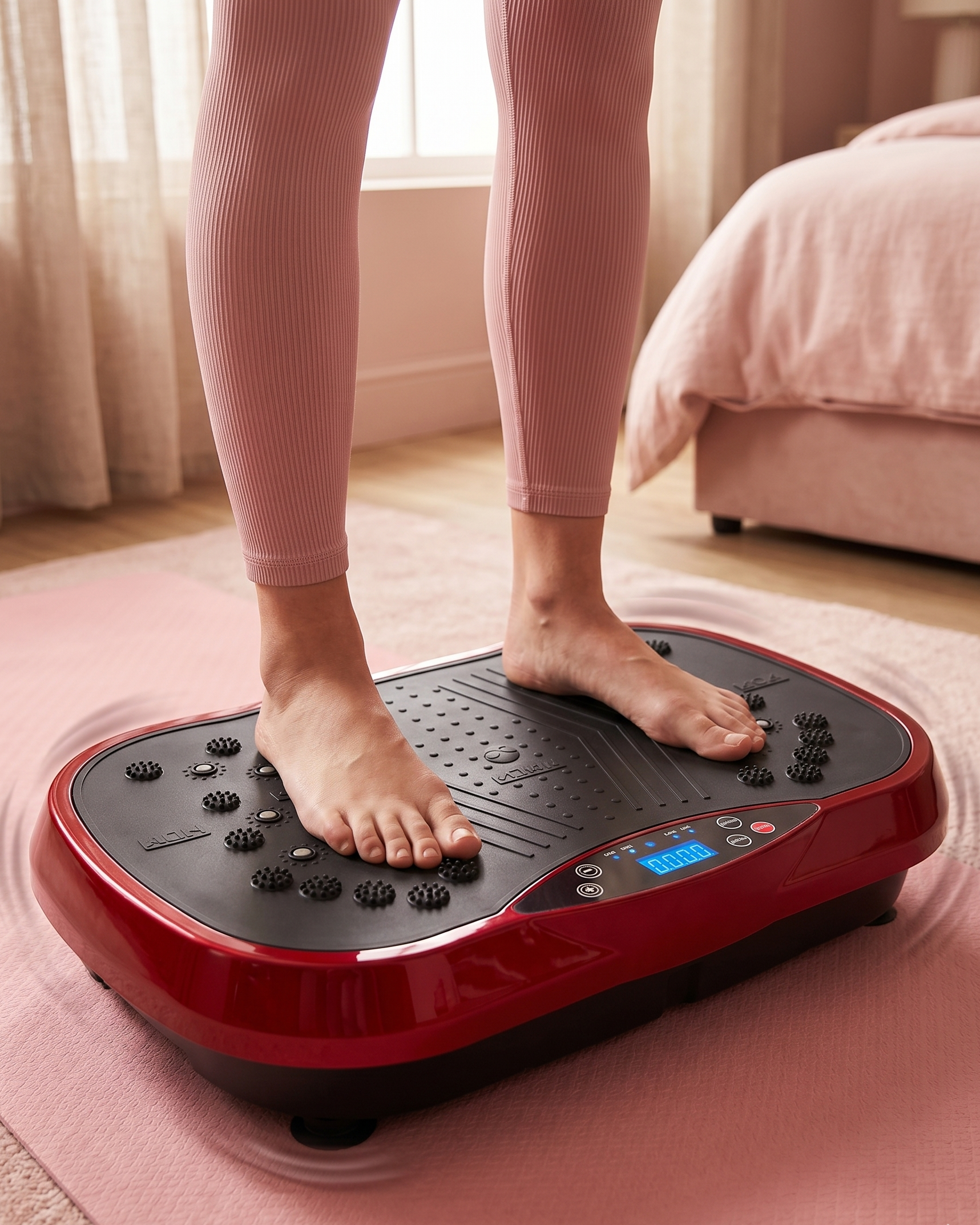 Whole Body Vibration Plate Machine, Bluetooth Remote & Bands, 200W