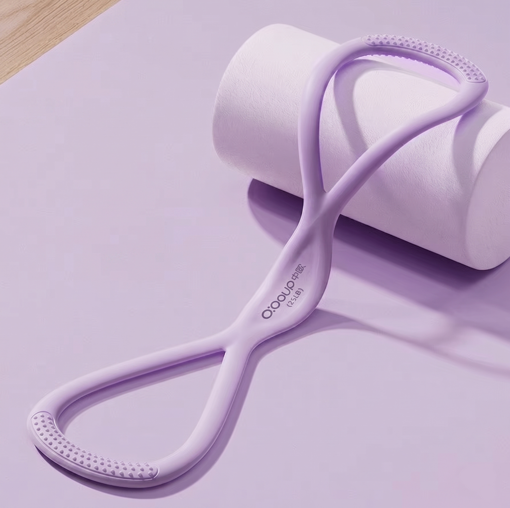 Figure-8 Resistance Band, Premium Silicone, 15 & 25 lbs, Anti-Slip
