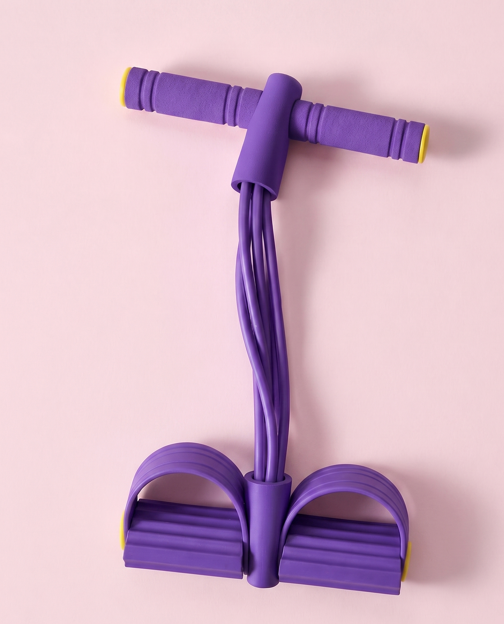Pedal Puller Resistance Band Trainer, 6 Elastic Tubes, PVC, Non-Slip