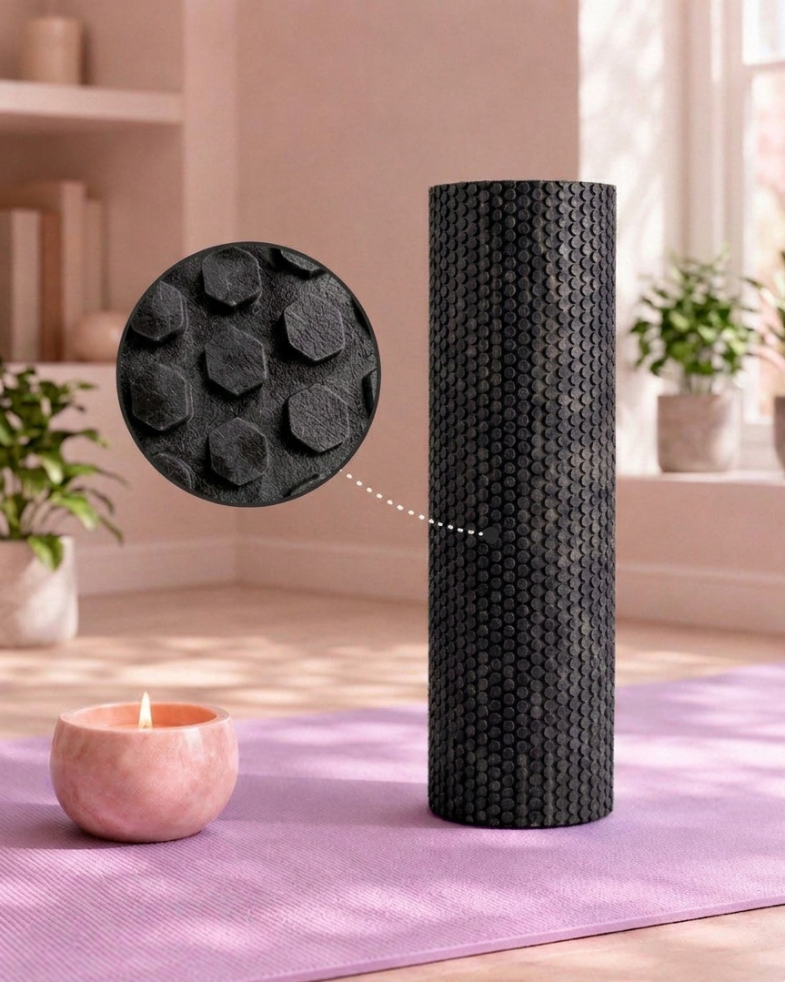 Hexagonal Foam Roller, Premium EVA, 45x15 cm, 200 kg, Waterproof