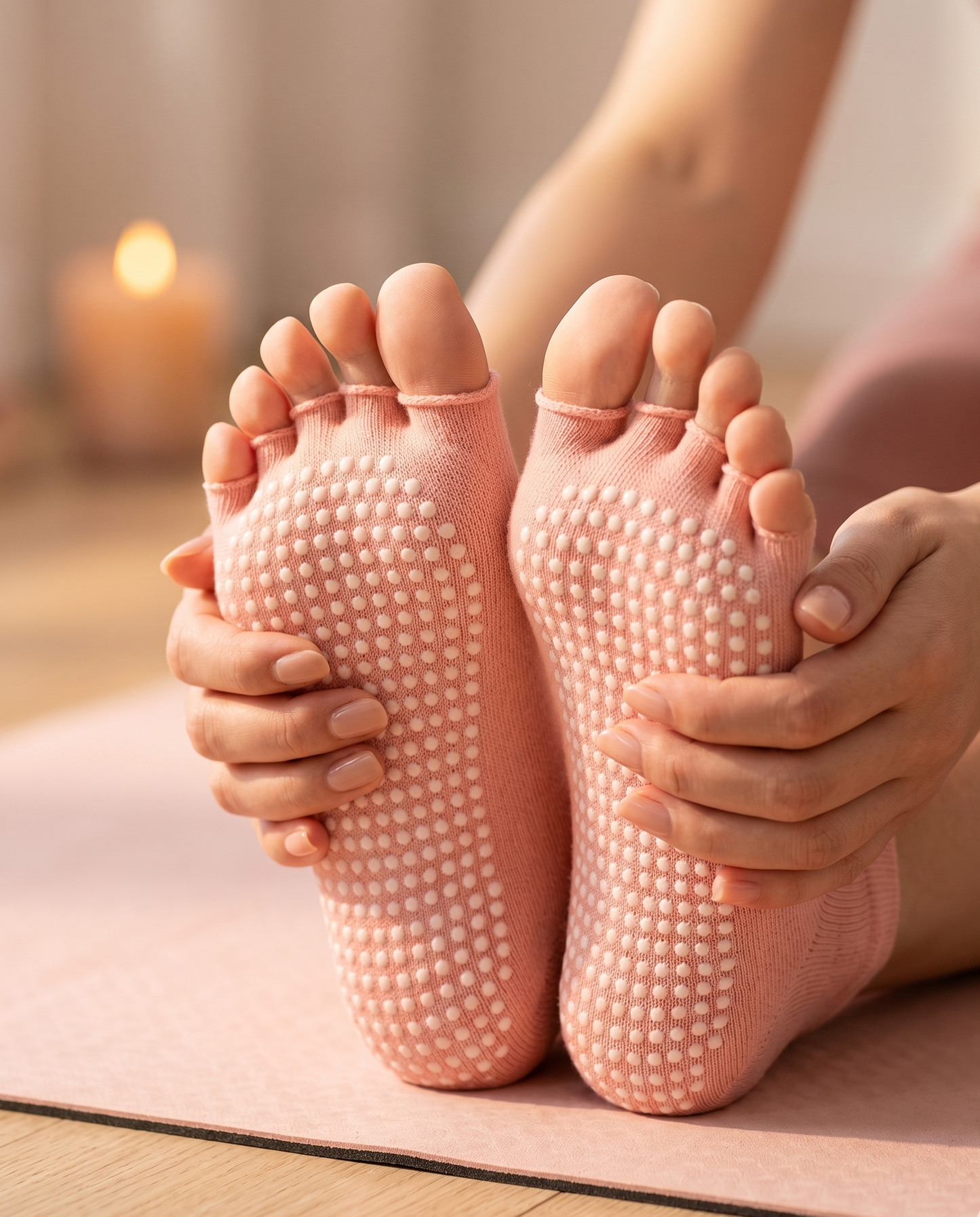 Anti-Slip Yoga Socks — Toe-Separated Grip Socks for Pilates & Yoga