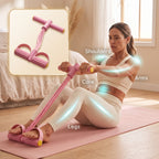 Pedal Puller Resistance Band Trainer, 6 Elastic Tubes, PVC, Non-Slip