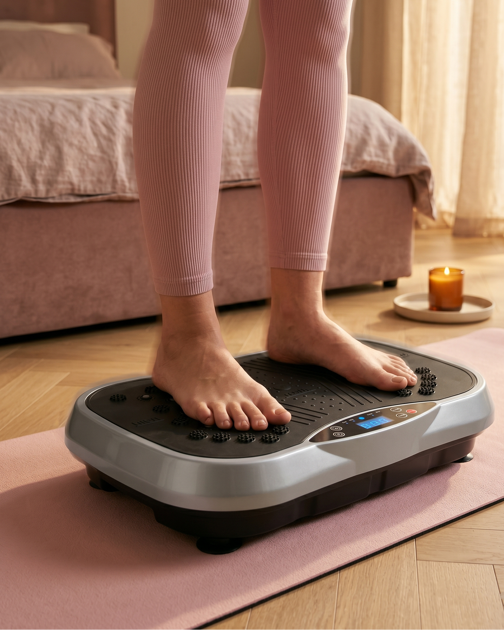 Whole Body Vibration Plate Machine, Bluetooth Remote & Bands, 200W