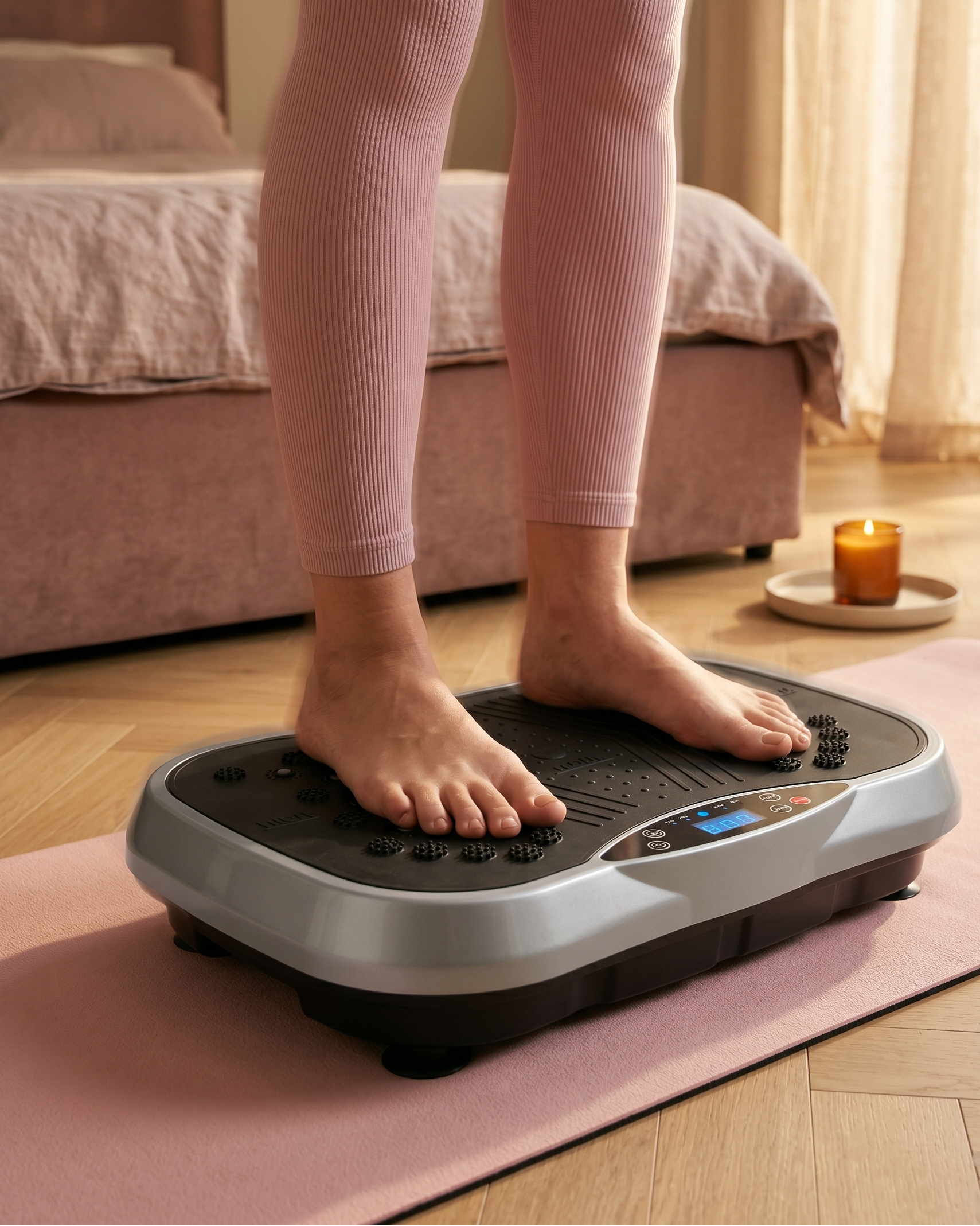 Whole Body Vibration Plate Machine, Bluetooth Remote & Bands, 200W