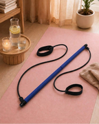 The Pilates Stick Portable Reformer Bar, 92 cm, High-Elastic Loops