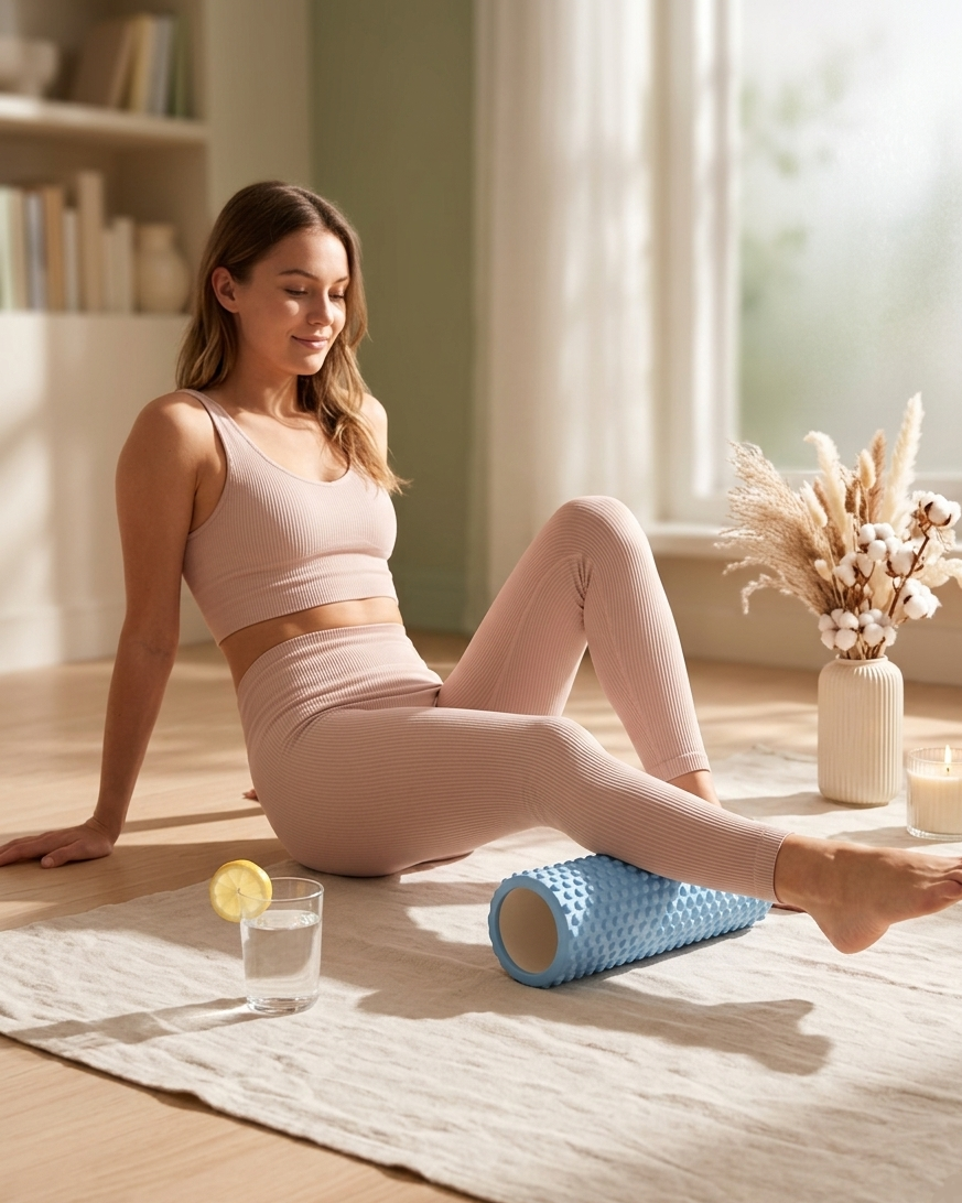 Trigger Point Foam Roller — Premium EVA Muscle Roller for Back, Legs & Full Body, 11.7 in Portable