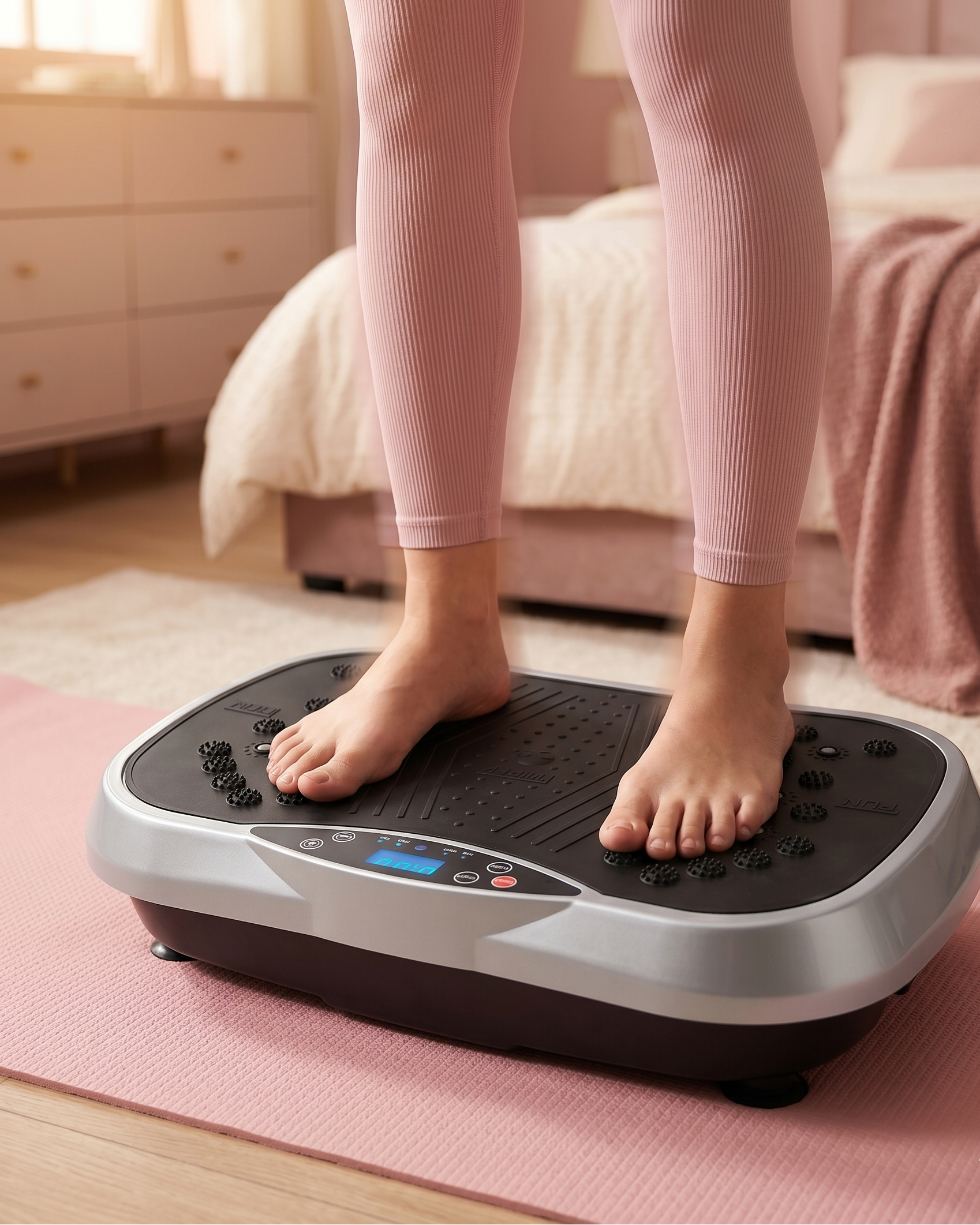 Whole Body Vibration Plate Machine, Bluetooth Remote & Bands, 200W