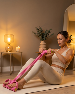 Pedal Puller Resistance Trainer, 4–6 Elastic Tubes, PVC, Non-Slip