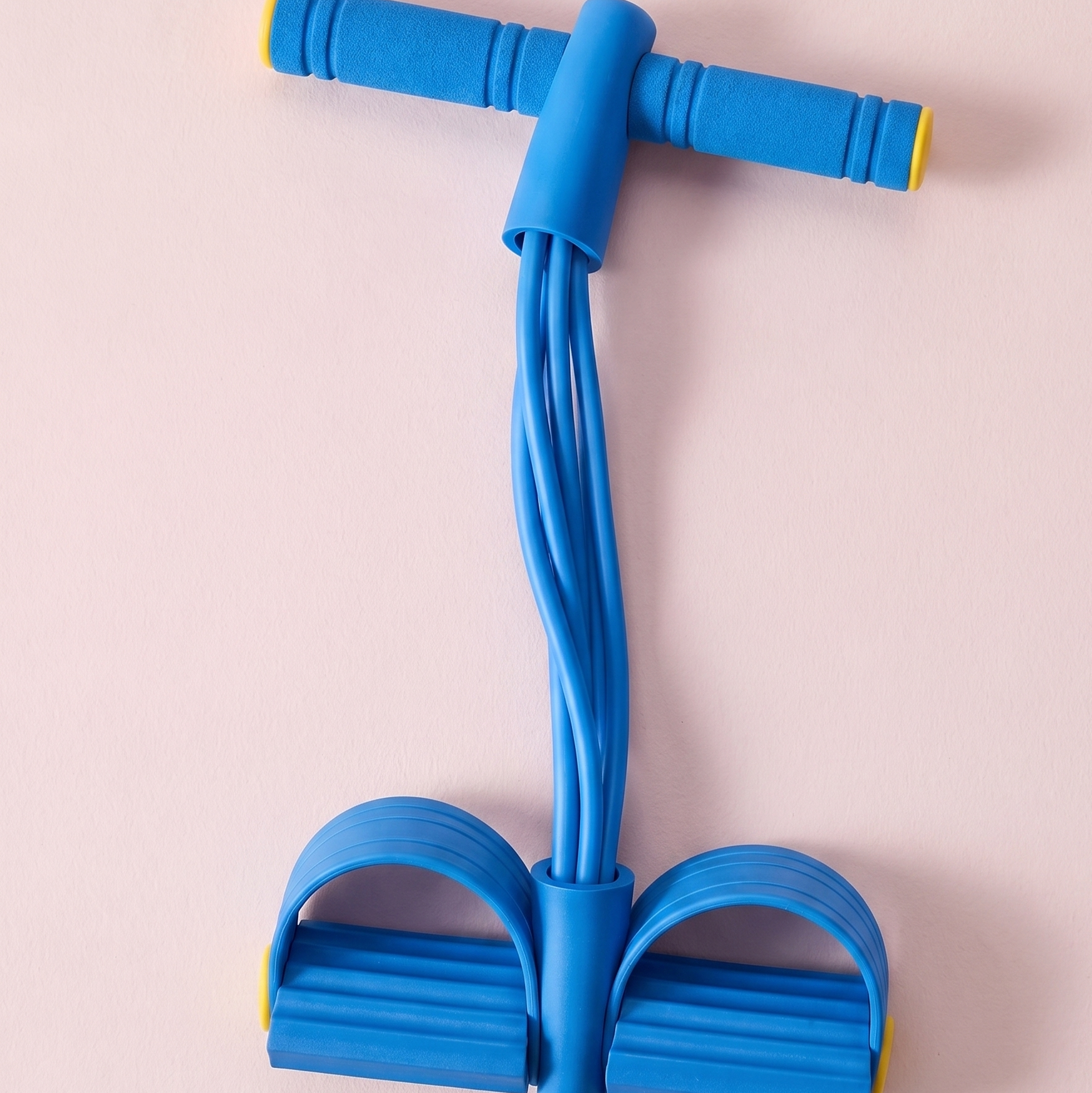 Pedal Puller Resistance Band Trainer, 6 Elastic Tubes, PVC, Non-Slip