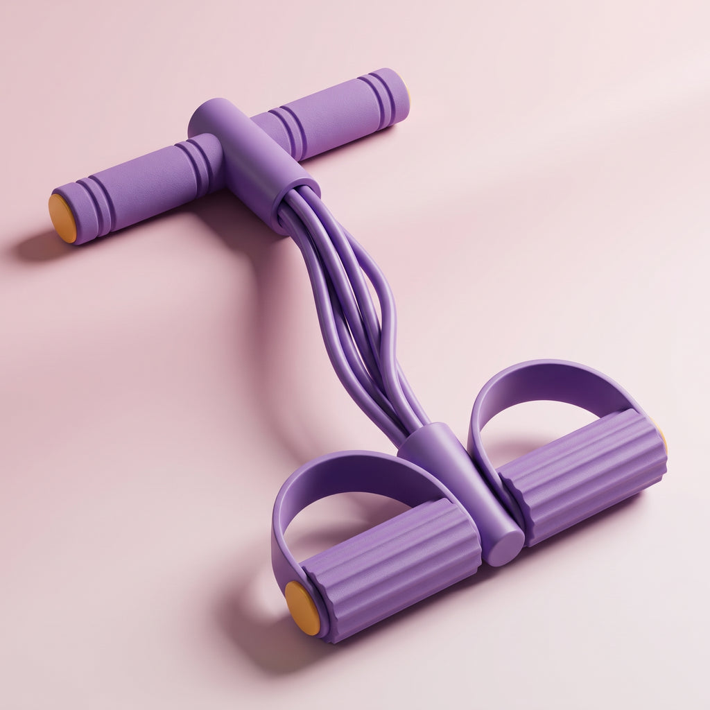 Pedal Puller Resistance Band Trainer, 6 Elastic Tubes, PVC, Non-Slip