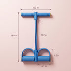 Pedal Puller Resistance Band Trainer, 6 Elastic Tubes, PVC, Non-Slip