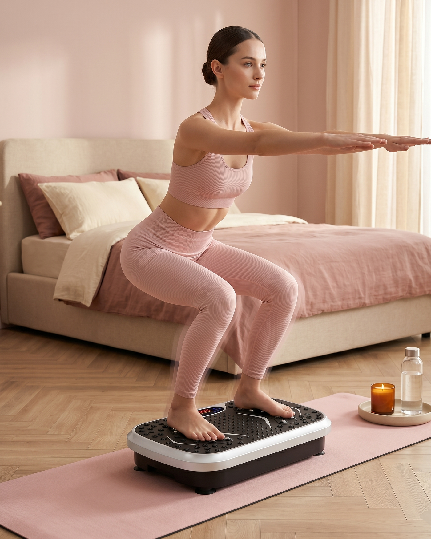 Homfa Vibration Plate — Whole Body Platform with Remote & Resistance Bands