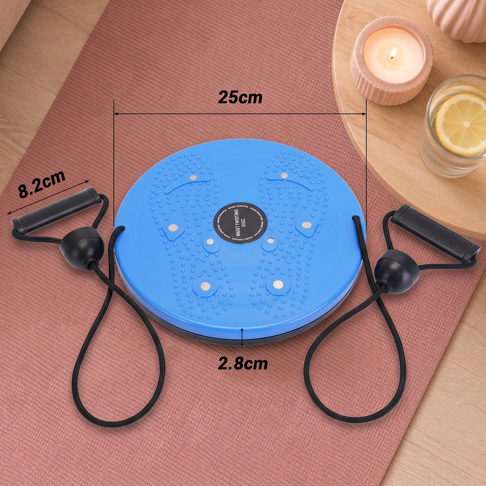 Twist Disc 360° Silent, Resistance Bands, 25 cm, Holds 100 kg
