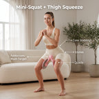 Inner Thigh & Pelvic Floor Trainer, 360° Adjustable Tension, Non-Slip Foam Pads