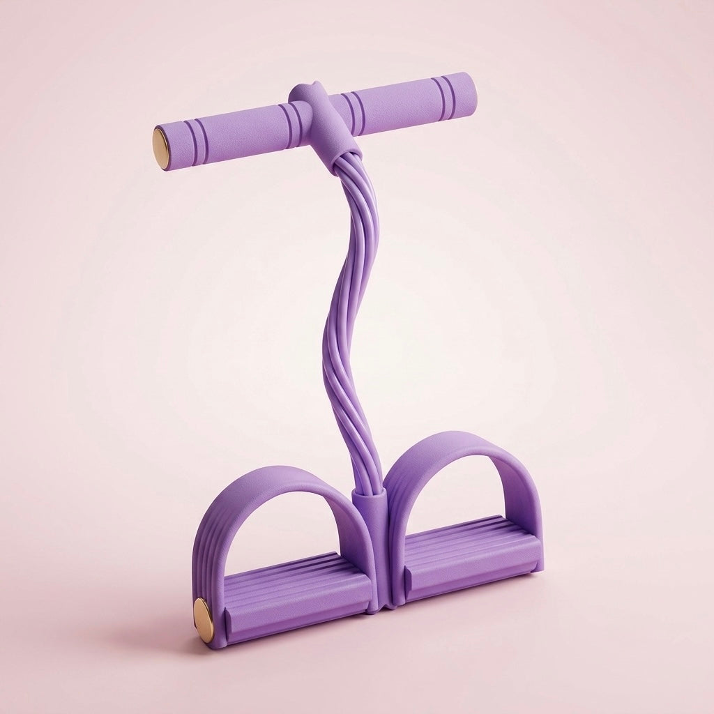 Pedal Puller Resistance Band Trainer, 6 Elastic Tubes, PVC, Non-Slip