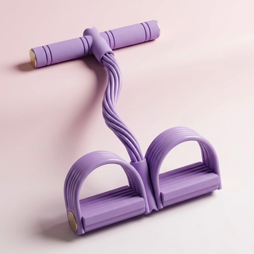 Pedal Puller Resistance Band Trainer, 6 Elastic Tubes, PVC, Non-Slip