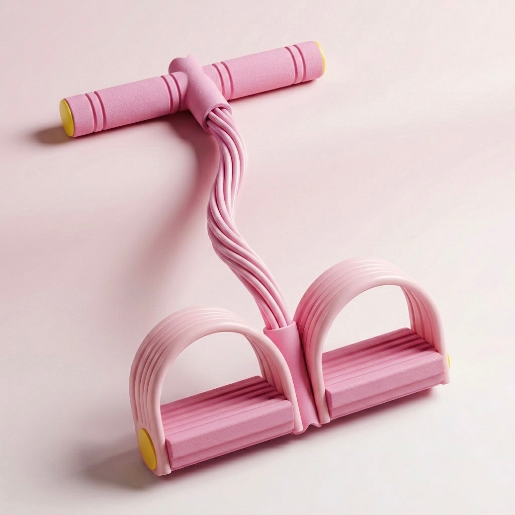 Pedal Puller Resistance Band Trainer, 6 Elastic Tubes, PVC, Non-Slip