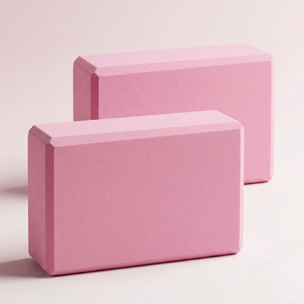 EVA Yoga Blocks Set of 2, High-Density Foam, Non-Slip for Pilates