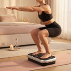 Whole Body Vibration Plate Machine with Remote & Resistance Bands — Oscillating Vibration Platform, 99 Speeds