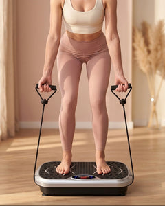 Whole Body Vibration Plate Machine with Remote & Resistance Bands — Oscillating Vibration Platform, 99 Speeds
