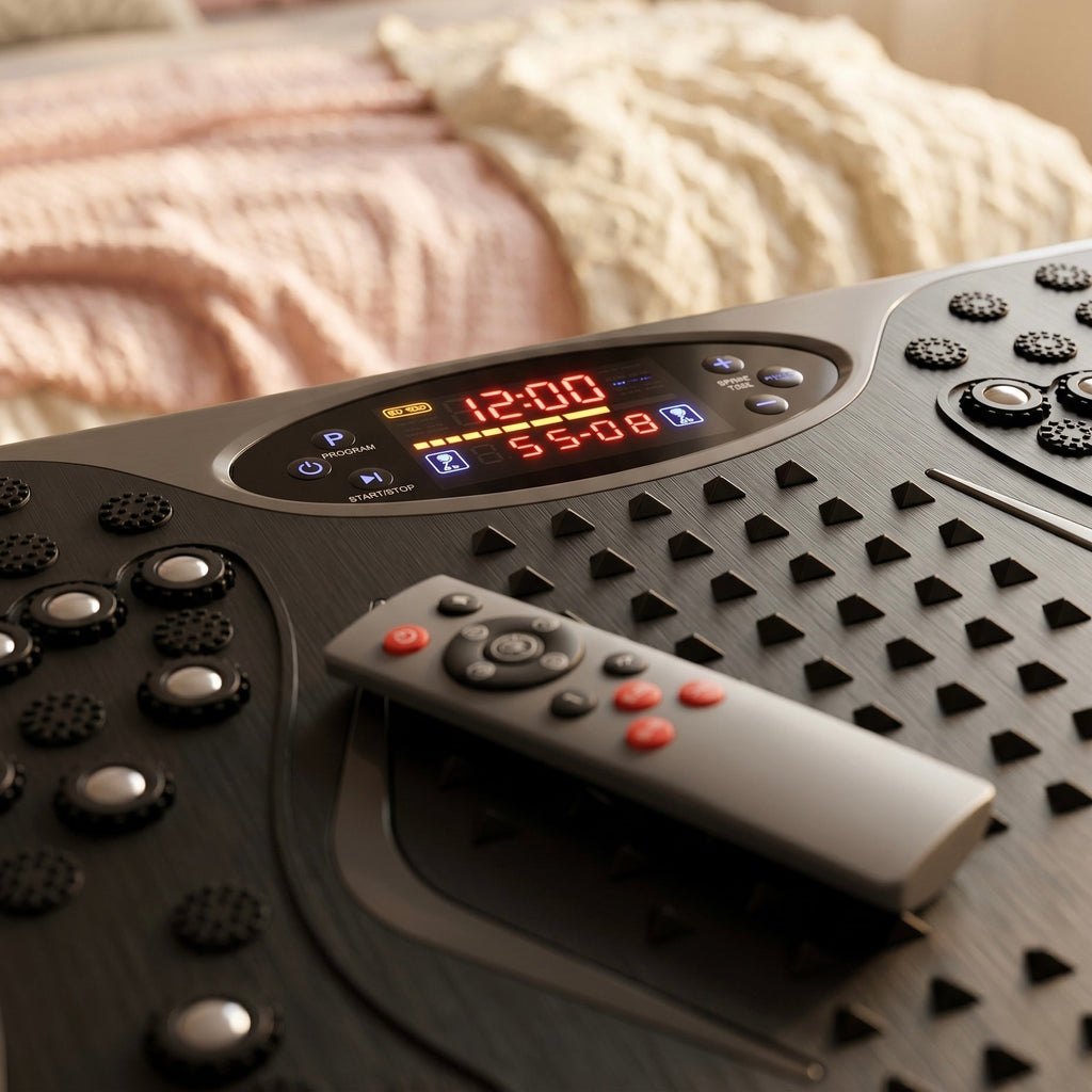 Whole Body Vibration Plate Machine with Remote & Resistance Bands — Oscillating Vibration Platform, 99 Speeds