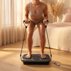 Whole Body Vibration Plate Machine with Remote & Resistance Bands — Oscillating Vibration Platform, 99 Speeds