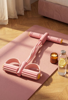 Pedal Puller Resistance Trainer, 6 Elastic Tubes, PVC, Non-Slip