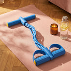 Pedal Puller Resistance Band Trainer, 6 Elastic Tubes, PVC, Non-Slip