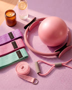 Pilates Kit - Ring, Ball & Resistance Bands Home Workout | 7-Piece Set