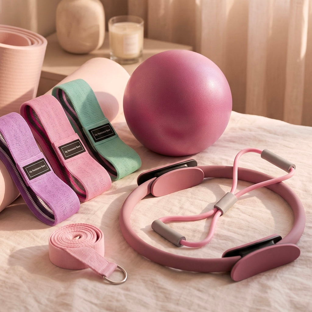 Pilates Kit - Ring, Ball & Resistance Bands Home Workout | 7-Piece Set