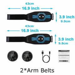 EMS Muscle Stimulator Set — Abs, Arms & Legs Toner | 10 Modes, USB Charging