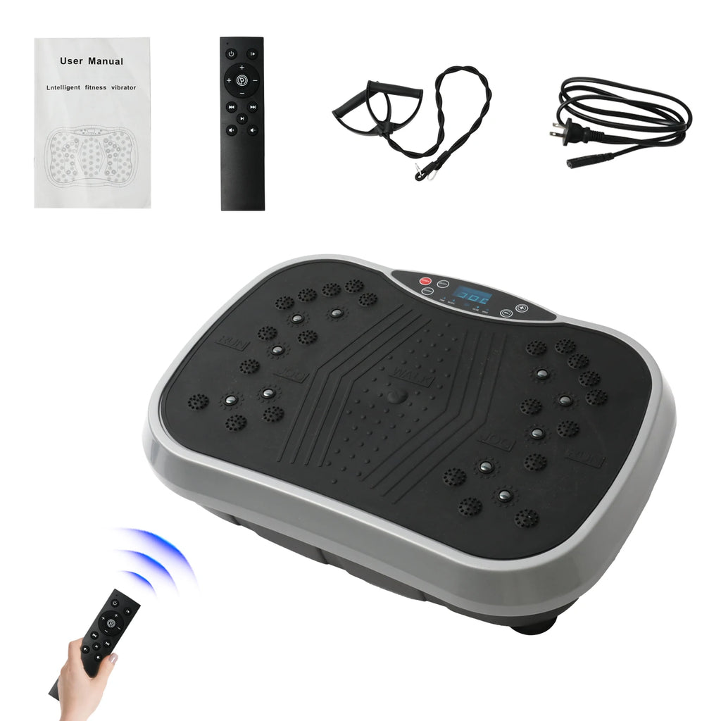 Whole Body Vibration Plate Machine, Bluetooth Remote & Bands, 200W