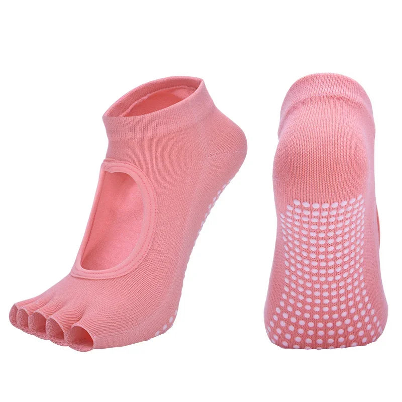 Anti-Slip Yoga Socks — Toe-Separated Grip Socks for Pilates & Yoga