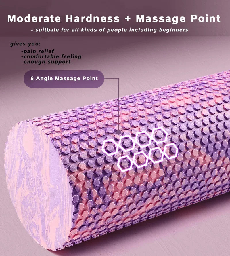 Hexagonal Foam Roller, Premium EVA, 45x15 cm, 200 kg, Waterproof