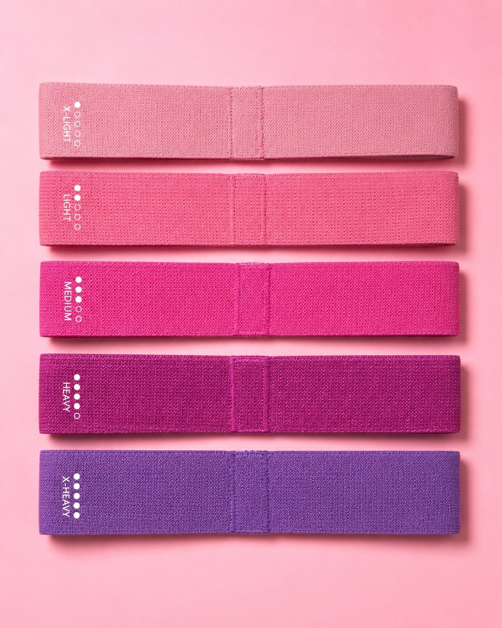 Loop Resistance Bands Set of 5, Non-Slip Terylene, Light to Heavy