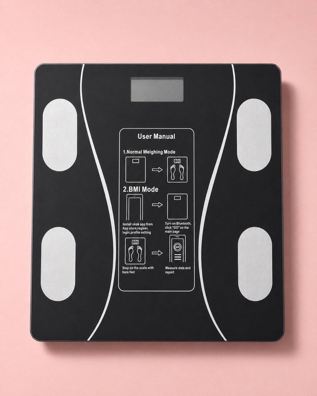 Smart Body Scale, 20 Metrics, Bluetooth, Tempered Glass, 180 kg