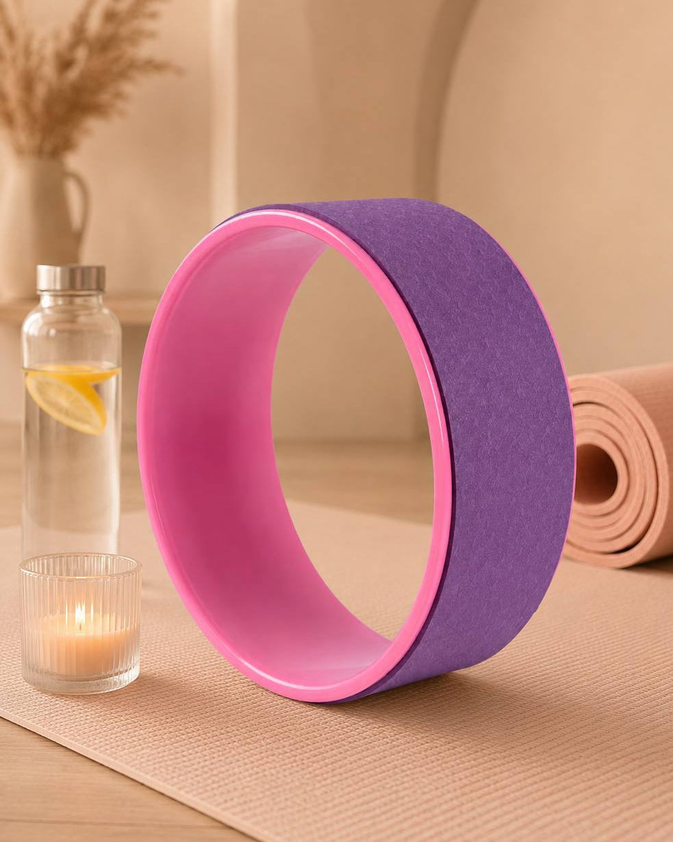 Yoga Wheel for Back and Spine Stretching, 12 in, TPE Foam + PP Core