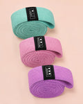 Long Resistance Bands Set of 3, Light Medium Heavy, 200 cm, 49 lbs Max