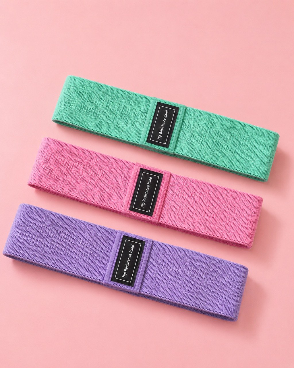 Hip Resistance Bands Set of 3, Non-Slip Fabric, 60 90 150 lbs, 8.3cm