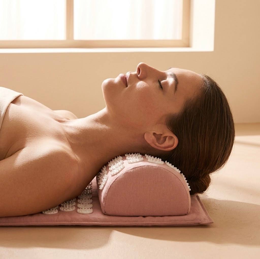 Acupressure Mat Set with Pillow, Back Neck & Feet Massage Circulation