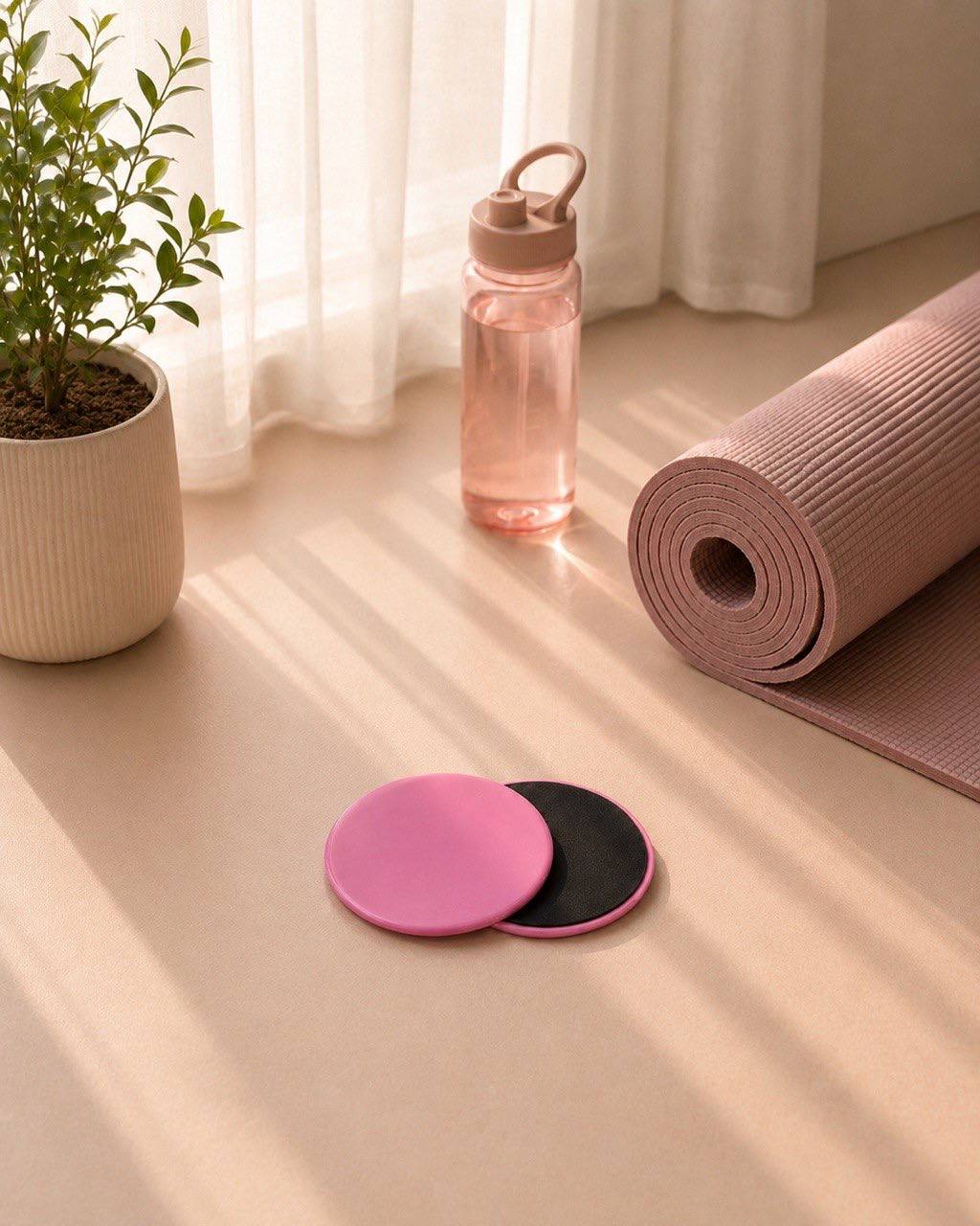 Core Sliders Set of 2, Dual-Sided PP Foam, 17.5 cm, Carpet & Floor