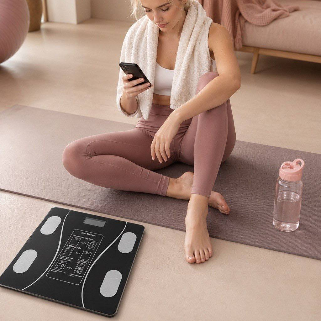 Smart Body Scale, 20 Metrics, Bluetooth, Tempered Glass, 180 kg