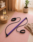 The Pilates Stick Portable Reformer Bar, 92 cm, High-Elastic Loops