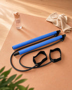 The Pilates Stick Portable Reformer Bar, 92 cm, High-Elastic Loops