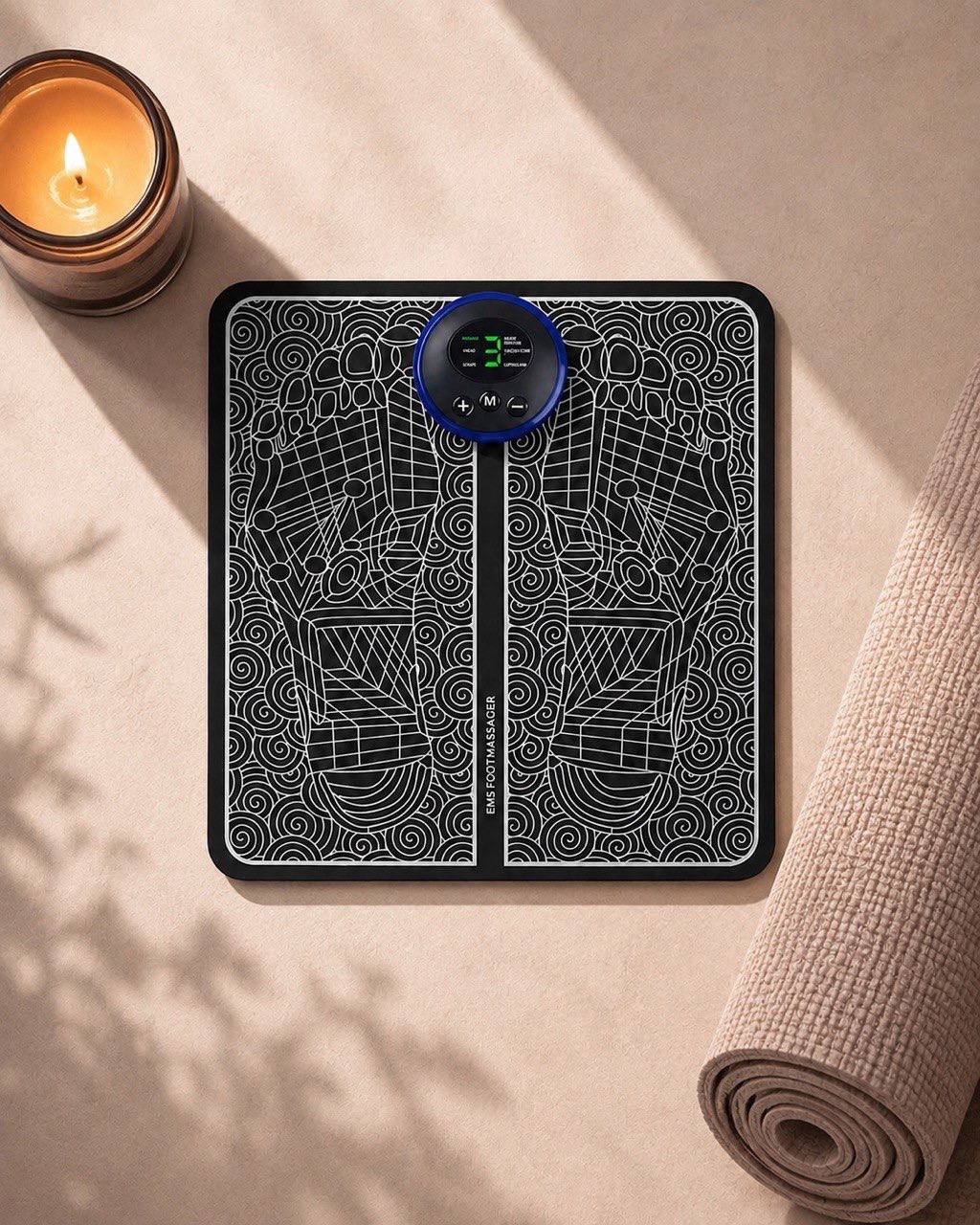 EMS Foot Massager Mat - Circulation, Muscle Relaxation & Remote